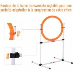 PawHut Agility Sport Pour Chiens Anneau D'agilité Et Obstacle 2 En 1 Avec Sac De Transport Plastique Blanc Orange - Orange 6 PawHut Agility Sport Pour Chiens Anneau D'agilité Et Obstacle 2 En 1 Avec Sac De Transport Plastique Blanc Orange - Orange -PawHut Soldes Boutique 13201108 5