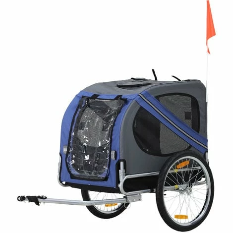 PawHut Remorque vélo pour chien animaux pliable 8 réflecteurs drapeau barre attelage inclus acier polyester imperméable max. 30 Kg 130L x 73l x 90H cm bleu - Bleu PawHut Remorque Vélo Pour Chien Animaux Pliable 8 Réflecteurs Drapeau Barre Attelage Inclus Acier Polyester Imperméable Max. 30 Kg 130L X 73l X 90H Cm Bleu - Bleu -PawHut Soldes Boutique 16630702 1