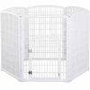 PawHut Luxe Parc Enclos Modulable Pour Chien 6 Panneaux + 1 Porte Verrouillable Plastique PP Blanc - Blanc -PawHut Soldes Boutique 16806678 1