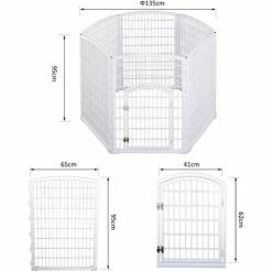 PawHut Luxe Parc Enclos Modulable Pour Chien 6 Panneaux + 1 Porte Verrouillable Plastique PP Blanc - Blanc 4 PawHut Luxe Parc Enclos Modulable Pour Chien 6 Panneaux + 1 Porte Verrouillable Plastique PP Blanc - Blanc -PawHut Soldes Boutique 16806678 3