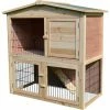 PawHut Clapier à Lapin Cage à Lapin 2 étages 4 Portes Verrouillables Rampe Toit Bitûmé Bois De Sapin - Beige 2 PawHut Clapier à Lapin Cage à Lapin 2 étages 4 Portes Verrouillables Rampe Toit Bitûmé Bois De Sapin - Beige -PawHut Soldes Boutique 16924032 1