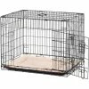 PawHut Cage Caisse De Transport Pliante Pour Chien En Métal Noir 106 X 71 X 76 Cm Matelas Fourni - Noir -PawHut Soldes Boutique 1933135 1