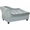 PawHut Canapé Chien Chat Sur Pied Avec Coffre De Rangement Style Moderne Coussin D'assise Amovible Grand Confort 76 X 45 X 41,5 Cm Bleu - Bleu