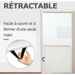 PawHut Barrière De Sécurité Barrière Animaux Rétractable Automatique 1,15L X 0,83H M Teslin Métal Blanc - Blanc 5 PawHut Barrière De Sécurité Barrière Animaux Rétractable Automatique 1,15L X 0,83H M Teslin Métal Blanc - Blanc -PawHut Soldes Boutique 25007903 4