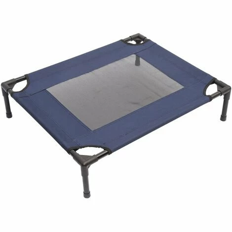 PawHut Lit pour chien chat lit de camp grand confort sur pieds tissu oxford textilène micro-perforé 76L x 61l x 18H cm bleu marine noir - Bleu PawHut Lit Pour Chien Chat Lit De Camp Grand Confort Sur Pieds Tissu Oxford Textilène Micro-perforé 76L X 61l X 18H Cm Bleu Marine Noir - Bleu -PawHut Soldes Boutique 25008558 1