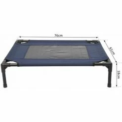 PawHut Lit Pour Chien Chat Lit De Camp Grand Confort Sur Pieds Tissu Oxford Textilène Micro-perforé 76L X 61l X 18H Cm Bleu Marine Noir - Bleu 4 PawHut Lit Pour Chien Chat Lit De Camp Grand Confort Sur Pieds Tissu Oxford Textilène Micro-perforé 76L X 61l X 18H Cm Bleu Marine Noir - Bleu -PawHut Soldes Boutique 25008558 3
