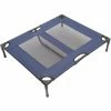 PawHut Lit Sur Pieds XXL Pour Chien Chat Lit De Camp Animal Lit Surélevé Tissu Oxford Textilène Micro-perforé 92L X 76l X 18H Cm Bleu Marine - Bleu -PawHut Soldes Boutique 25009411 1