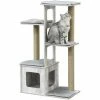PawHut Arbre à Chats Design Contemporain Griffoirs Grattoirs Sisal Naturel Niche Plate-formes 6 Coussins MDF Bois Gris - Gris 2 PawHut Arbre à Chats Design Contemporain Griffoirs Grattoirs Sisal Naturel Niche Plate-formes 6 Coussins MDF Bois Gris - Gris -PawHut Soldes Boutique 27642339 1