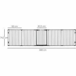 PawHut Barrière De Sécurité Parc Enclos Chien Modulable Pliable Porte Verrouillable Intégrée 5 Panneaux En Métal 300L Max. X 74,5H Cm Métal PP Noir - Noir 4 PawHut Barrière De Sécurité Parc Enclos Chien Modulable Pliable Porte Verrouillable Intégrée 5 Panneaux En Métal 300L Max. X 74,5H Cm Métal PP Noir - Noir -PawHut Soldes Boutique 28603499 3