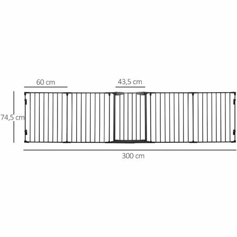 PawHut Barrière de sécurité parc enclos chien modulable pliable porte verrouillable intégrée 5 panneaux en métal 300L max. x 74,5H cm métal PP noir - Noir PawHut Barrière De Sécurité Parc Enclos Chien Modulable Pliable Porte Verrouillable Intégrée 5 Panneaux En Métal 300L Max. X 74,5H Cm Métal PP Noir - Noir -PawHut Soldes Boutique 28603499 3