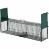 PawHut Piège De Capture Pour Petits Animaux Type Lapin Rat - 2 Entrées + Poignée - Dim. 100L X 25l X 28H Cm - Métal Vert - Vert -PawHut Soldes Boutique 28719077 1