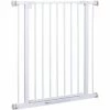 PawHut Barrière De Sécurité Longueur Réglable Dim. 76-82l X 76H Cm Sans Perçage Métal Plastique Blanc -PawHut Soldes Boutique 29043874 1