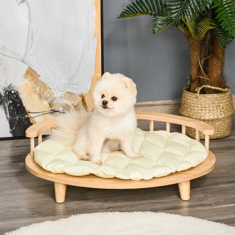 PawHut Canapé design chien chat style cosy chic dim. 70L x 50l x 22H cm coussin capitonné intégré écru panneaux particules aspect bois clair - Beige PawHut Canapé Design Chien Chat Style Cosy Chic Dim. 70L X 50l X 22H Cm Coussin Capitonné Intégré écru Panneaux Particules Aspect Bois Clair - Beige -PawHut Soldes Boutique 31121138 2