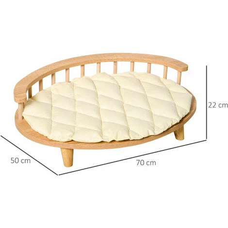 PawHut Canapé design chien chat style cosy chic dim. 70L x 50l x 22H cm coussin capitonné intégré écru panneaux particules aspect bois clair - Beige PawHut Canapé Design Chien Chat Style Cosy Chic Dim. 70L X 50l X 22H Cm Coussin Capitonné Intégré écru Panneaux Particules Aspect Bois Clair - Beige -PawHut Soldes Boutique 31121138 3