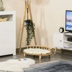 PawHut Canapé Design Chien Chat Style Cosy Chic Dim. 70L X 50l X 22H Cm Coussin Capitonné Intégré écru Panneaux Particules Aspect Bois Clair - Beige 6 PawHut Canapé Design Chien Chat Style Cosy Chic Dim. 70L X 50l X 22H Cm Coussin Capitonné Intégré écru Panneaux Particules Aspect Bois Clair - Beige -PawHut Soldes Boutique 31121138 5