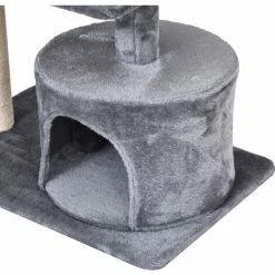 PawHut Arbre à Chats Griffoir Sisal Naturel Centre D'activités Niche Plateformes Jeu Boule Suspendue Et à Ressort Gris - Gris -PawHut Soldes Boutique 32693400 5