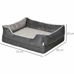 PawHut Lit Pour Animaux De Compagnie Panier Pour Chien Orthopédique Mousse à Mémoire De Forme Avec Housse Lavable Amovible Gris -PawHut Soldes Boutique 42169149 3