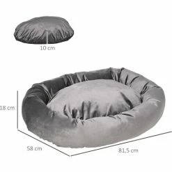 PawHut Lit Pour Chien Chat Panier Pour Chien Orthopédique Rembourrage Coton PP Housse Lavable Amovible Gris -PawHut Soldes Boutique 42169156 3