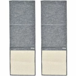 PawHut Lot De 2 Tapis Griffoir Chat Grattoir Chat En Sisal Grattoir De Canapé, Sol Ou Mur Dim. 130L X 45l Cm Gris - Gris