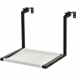 PawHut Arbre à Chat Mural Design - étagère Murale Pour Chat - Hamac Radiateur Chat - Armature Avec Fixation Réglable - Acier Noir PVC Polyester Crème - Crème