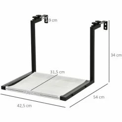 PawHut Arbre à Chat Mural Design - étagère Murale Pour Chat - Hamac Radiateur Chat - Armature Avec Fixation Réglable - Acier Noir PVC Polyester Crème - Crème -PawHut Soldes Boutique 46699012 3