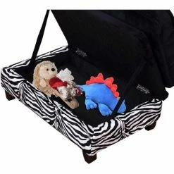 PawHut Méridienne Canapé Design Pour Chien Chat Avec Coffre De Rangement Sur Pied 57 X 34 X 36 Cm Noir Zébré - Noir -PawHut Soldes Boutique 4905022 4