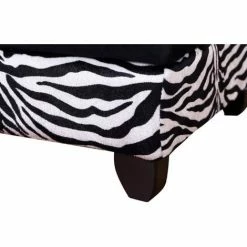 PawHut Méridienne Canapé Design Pour Chien Chat Avec Coffre De Rangement Sur Pied 57 X 34 X 36 Cm Noir Zébré - Noir -PawHut Soldes Boutique 4905022 5