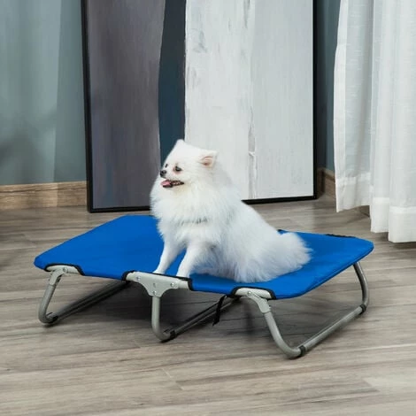 PawHut Lit sur pieds lit de camp grand confort pliable pour chien chat 71L x 58l x 20H cm acier tissu oxford 600D bleu - Bleu PawHut Lit Sur Pieds Lit De Camp Grand Confort Pliable Pour Chien Chat 71L X 58l X 20H Cm Acier Tissu Oxford 600D Bleu - Bleu -PawHut Soldes Boutique 50909199 4
