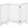PawHut Barrière Modulable Pliable Barrière De Sécurité Avec Porte Verrouillable Intégrée Dim. 155L X 35l X 76H Cm MDF Blanc - Blanc -PawHut Soldes Boutique 50909200 1