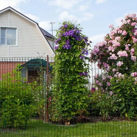 PawHut Grillage rouleau soudé - grillage à poule - maille 5L x 10H cm - hauteur 1,22 m - longueur 10 m - acier revêtement PVC vert PawHut Grillage Rouleau Soudé - Grillage à Poule - Maille 5L X 10H Cm - Hauteur 1,22 M - Longueur 10 M - Acier Revêtement PVC Vert -PawHut Soldes Boutique 51254847 4