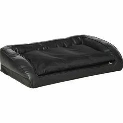 PawHut Panier Lit Pour Chien Chat Lavable En Machine Coussin Amovible Fond Antidérapant Revêtement Synthétique Grand Confort Noir - Noir
