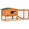 PawHut Clapier Cage à Lapins Rongeurs 2 étages Tiroir Déjection Enclos Extérieur Toit Ouvrant Dim. 156L X 58l X 68H Cm Bois Sapin Pré-huilé -PawHut Soldes Boutique 54308948 1