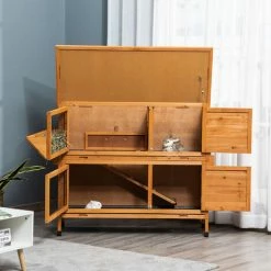 PawHut Clapier à Lapin Cage à Lapin 2 étages Trappe Séparation Amovible 4 Portes Verrouillables 2 Plateaux Déjection Rampe Toit Bitumé Sapin Pré-huilé 5 PawHut Clapier à Lapin Cage à Lapin 2 étages Trappe Séparation Amovible 4 Portes Verrouillables 2 Plateaux Déjection Rampe Toit Bitumé Sapin Pré-huilé -PawHut Soldes Boutique 56481288 4