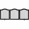 PawHut Barrière De Sécurité Barrière Modulable Pliable Pour Animaux De Compagnie - Piètement Support - Dim. 154,5L X 61H Cm - MDF Bois Noir - Noir -PawHut Soldes Boutique 56842149 1