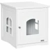 PawHut Maison De Toilette Pour Chat Design Maisonnette Avec Porte, Fenêtres - Dim. 48,7L X 53,3l X 53H Cm - MDF Blanc - Blanc 1 PawHut Maison De Toilette Pour Chat Design Maisonnette Avec Porte, Fenêtres - Dim. 48,7L X 53,3l X 53H Cm - MDF Blanc - Blanc -PawHut Soldes Boutique 57125686 1