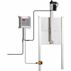 PawHut Porte Automatique Pour Poulailler - Minuterie, Capteur De Luminosité, 2 Télécommandes, Kit Installation Inclus - Alu. ABS Gris