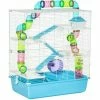 PawHut Grande Cage à Hamsters 5 Niveaux - Tunnels, Abreuvoir, Roue, Maisonnette, échelles - Dim. 59L X 36l X 69H Cm - Métal PP Bleu Blanc - Bleu -PawHut Soldes Boutique 59671848 1