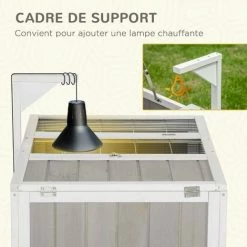 PawHut Enclos Pour Tortue - Parc Pour Tortue - Maison Pour Tortue Terrestre - Enclos Extérieur Avec Grillage - Bois Sapin Gris Blanc - Gris 6 PawHut Enclos Pour Tortue - Parc Pour Tortue - Maison Pour Tortue Terrestre - Enclos Extérieur Avec Grillage - Bois Sapin Gris Blanc - Gris -PawHut Soldes Boutique 60352153 5