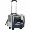 PawHut Sac à Dos Sac De Transport à Main Trolley Chariot Sur Roulettes 3 En 1 Pour Chien Chat - Pliable, Roulettes, Poignée Telescopique, Rangements - Gris Bleu - Gris -PawHut Soldes Boutique 60940587 1