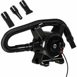 PawHut Séchoir Sèche-poils Toilettage Pour Chien Chat Animaux 2400 W - Température Vitesse Réglable - 3 Embouts - Noir - Noir