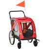 PawHut Remorque Vélo Jogger 2 En 1 Pour Animaux Drapeau Roue Avant Pivotante Réflecteurs Rouge Gris - Rouge 2 PawHut Remorque Vélo Jogger 2 En 1 Pour Animaux Drapeau Roue Avant Pivotante Réflecteurs Rouge Gris - Rouge -PawHut Soldes Boutique 68009484 1