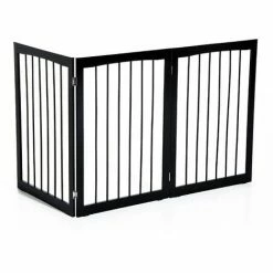PawHut Barrière Modulable Pliable Barrière De Sécurité 160L X 76H Cm MDF - Noir -PawHut Soldes Boutique 6812277 5