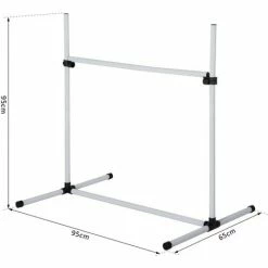 PawHut Agility Sport Pour Chiens Set De 4 Obstacles Professionnels Avec Système De Maintien Au Sol 95L X 65l X 95H Cm Sac Transport Fourni Blanc Noir - Blanc -PawHut Soldes Boutique 6812280 3