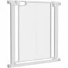 PawHut Barrière De Sécurité Animaux - Longueur Réglable Dim. 75-82 Cm - Porte Double Verrouillage, Ouverture Double Sens -sans Perçage - Acier ABS Blanc - Blanc -PawHut Soldes Boutique 70413018 1