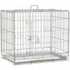 PawHut Cage Pour Chien Pliable - Plateau Excrément Coulissant - 2 Portes Verrouillable, Poignée - Dim. 61L X 43l X 50H Cm - Fer Galvanisé PP Blanc - Blanc 1 PawHut Cage Pour Chien Pliable - Plateau Excrément Coulissant - 2 Portes Verrouillable, Poignée - Dim. 61L X 43l X 50H Cm - Fer Galvanisé PP Blanc - Blanc -PawHut Soldes Boutique 72873193 1