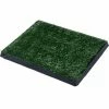 PawHut Litière Gazon Synthétique Chiens Toilettes Portables à Pelouse Tiroir à Déjection 63L X 51l X 6H Cm Noir Vert - Vert -PawHut Soldes Boutique 7973811 1