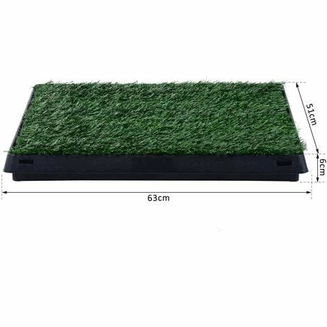 PawHut Litière gazon synthétique chiens toilettes portables à pelouse tiroir à déjection 63L x 51l x 6H cm noir vert - Vert PawHut Litière Gazon Synthétique Chiens Toilettes Portables à Pelouse Tiroir à Déjection 63L X 51l X 6H Cm Noir Vert - Vert -PawHut Soldes Boutique 7973811 3