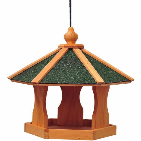 PawHut Mangeoire suspendue nichoir à oiseau pour extérieur en bois 40 x 40 x 35 cm PawHut Mangeoire Suspendue Nichoir à Oiseau Pour Extérieur En Bois 40 X 40 X 35 Cm -PawHut Soldes Boutique 805228 1